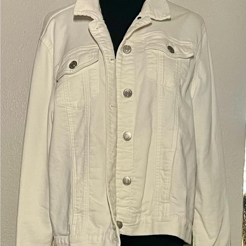 Buffalo David Bitton White Jean Jacket